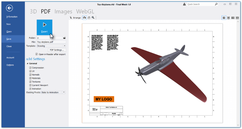 Save to 3D PDF