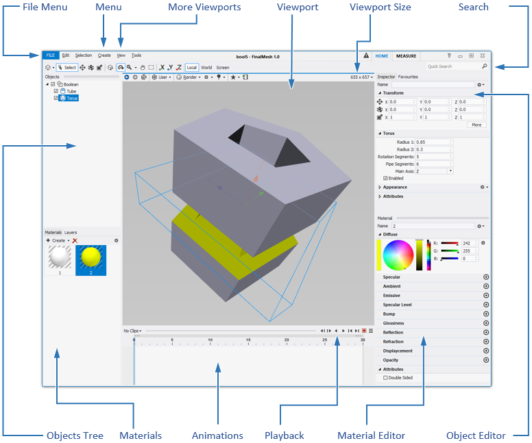 FinalMesh UI