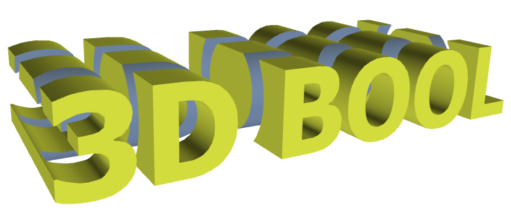B SUB A - subtract tube from 3d text