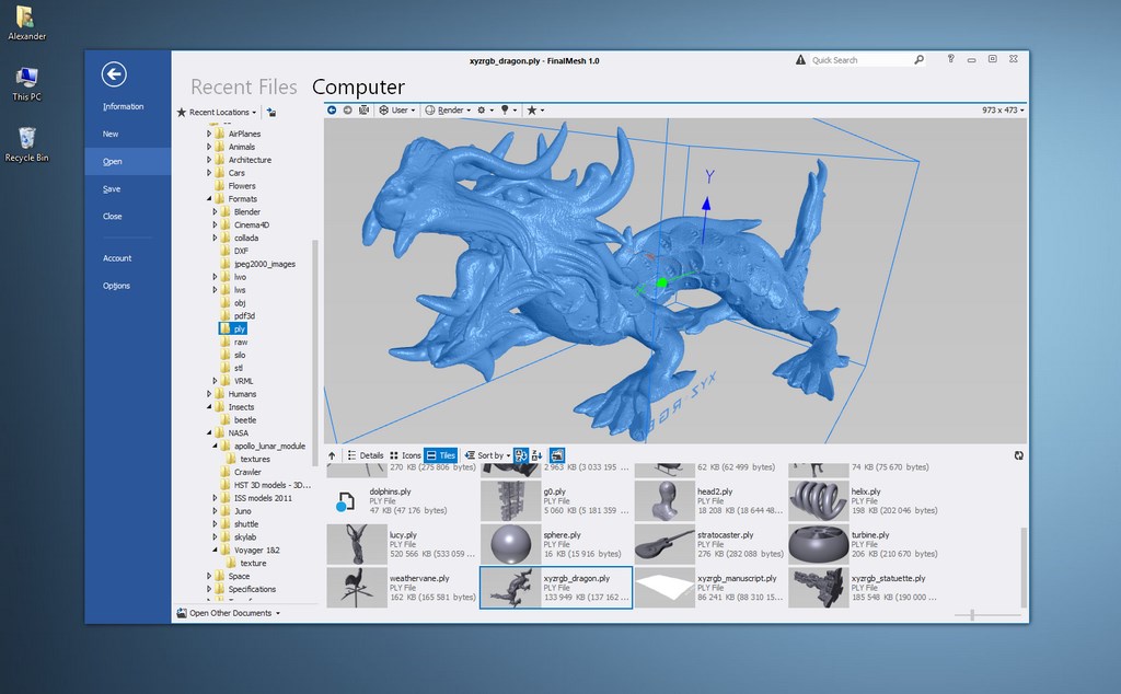 3D Viewer and File Browser