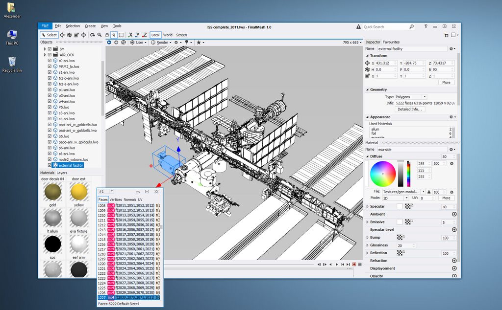 3D Viewer and Mesh Inspector